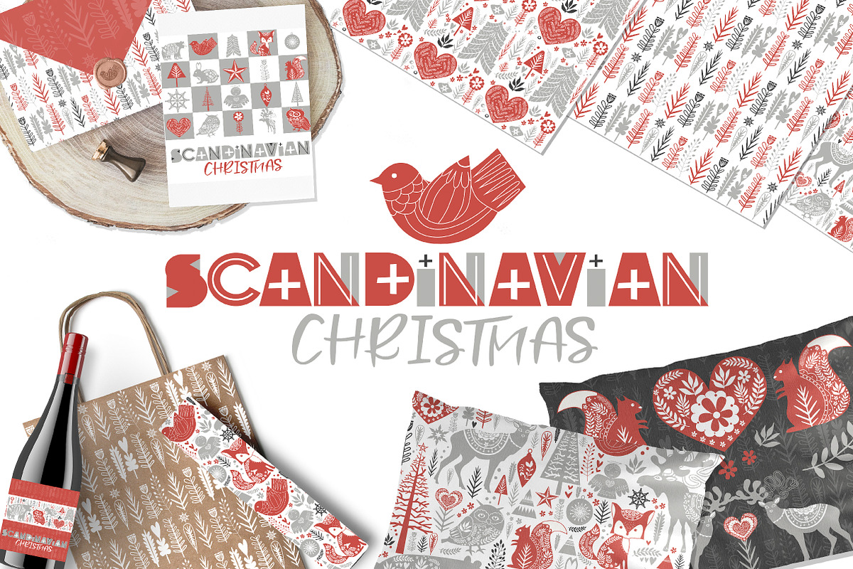 Scandinavian Christmas set, an Animal Illustration by Mio Buono (Photo 7 of 7)