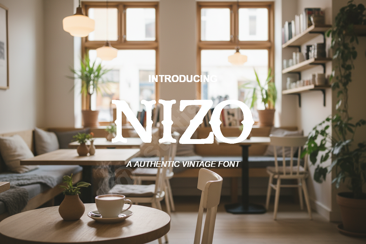Nizo - Elegant Sans Serif Typeface, a Font by Astuti Studio (Photo 1 of 16)