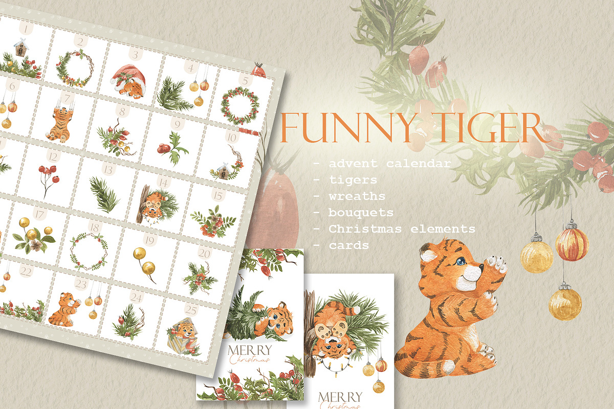Funny Tiger, a Decorative Illustration by Love Watercolor Store (Photo 1 of 8)