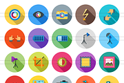 50 Photography Flat Shadowed Icons preview 2