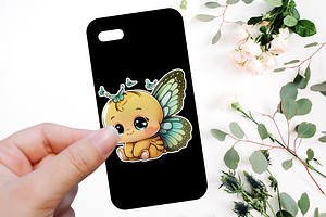 Cute Baby Butterfly Cartoon Characte