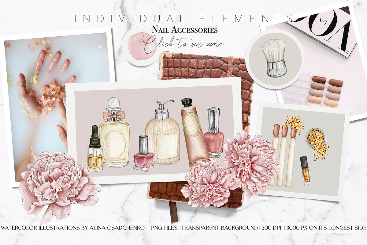 Manicure & Pedicure Collection, an Object Illustration by CrystalinaShop (Photo 5 of 12)