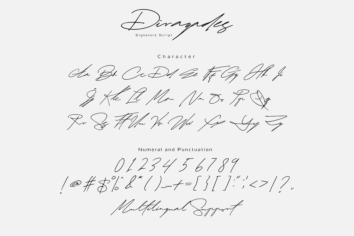 Diragades | Signature Script, a Script Font by Mozyen Studio (Photo 8 of 10)