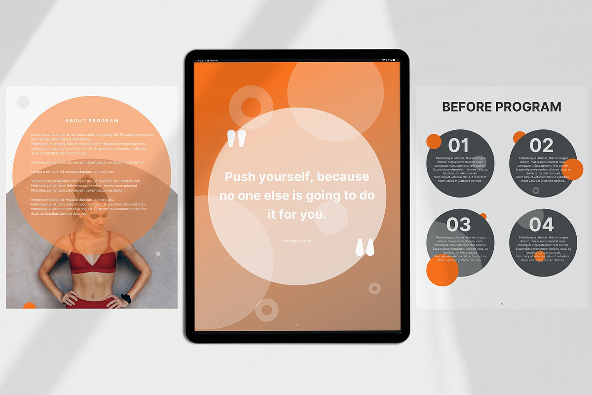 Fitness workout program template., a Magazine Template by Handy Template (Photo 8 of 10)
