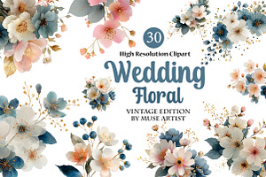 Wedding Floral Clipart, an Illustration by DreamArtGraphic