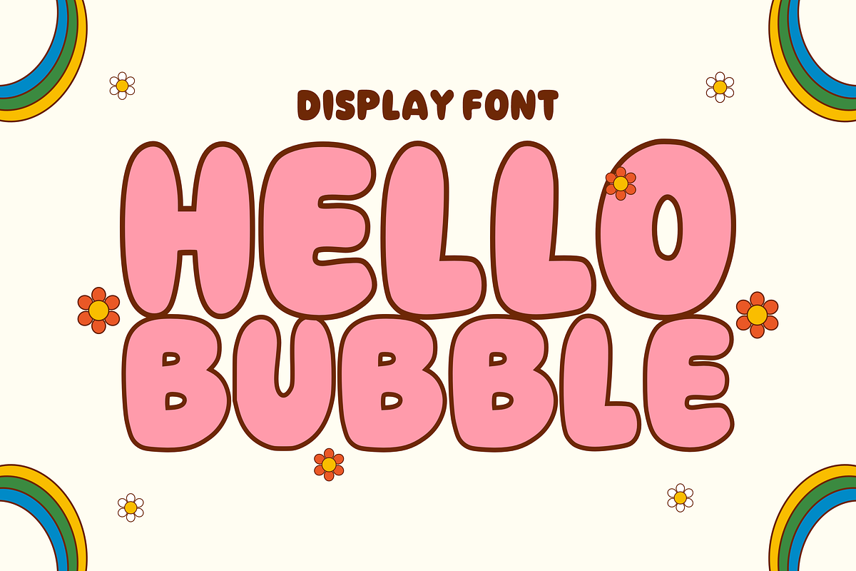 Simple Bubble - Bubble Font Types, a Font by KiddoGlyphs Studio (Photo 3 of 3)