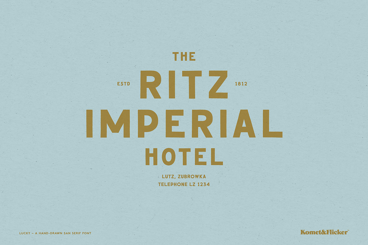 Lucky, a Sans Serif Font by Komet & Flicker (Photo 8 of 12)
