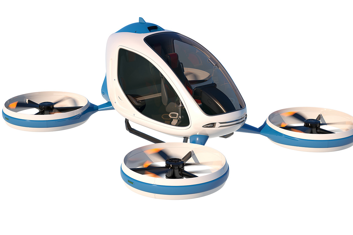 Electric Passenger Drone, a Technology Illustration by iLexx (Photo 1 of 7)