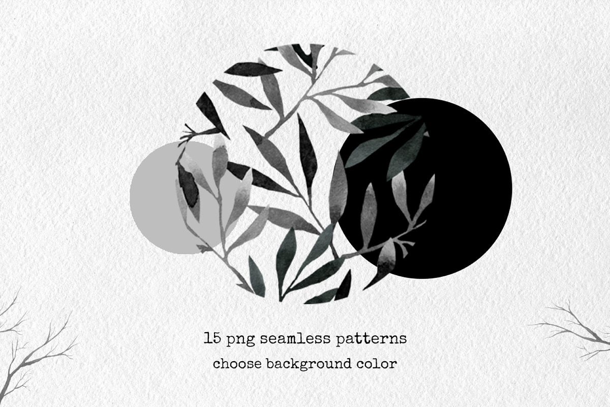 Watercolor set Dark Forest, an Illustration by Noli Molly Store (Photo 10 of 11)