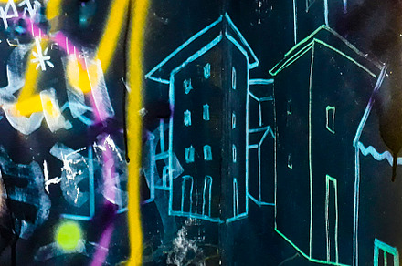 Colorful Graffiti Collage Texture, an Abstract Photo by DanFLCreativo