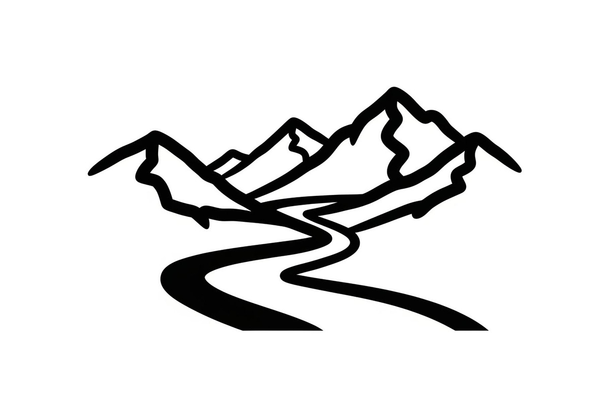 50 Mountain Landscape Silhouette Bun, an Illustration by Designer_Momina (Photo 46 of 51)