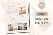 Canva Media Kit Influencer Template, a Presentation Template by Deepa Template Studio (Thumbnail 1 of 4)
