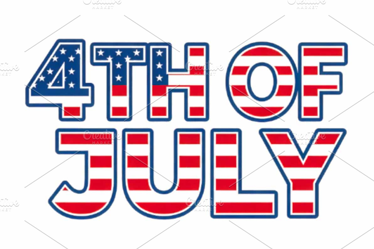Happy 4TH JULY Typography Design, an Empty State Illustration by VetalStock (Photo 3 of 3)