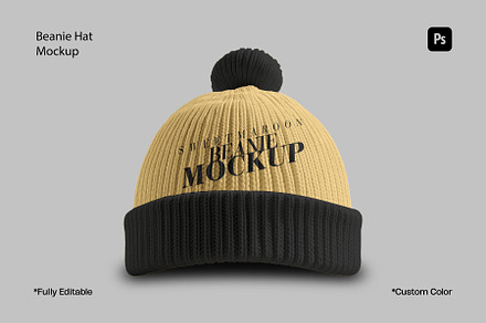 Beanie Hat Mockup, a Hat Mockup by sweetmaroon.studio