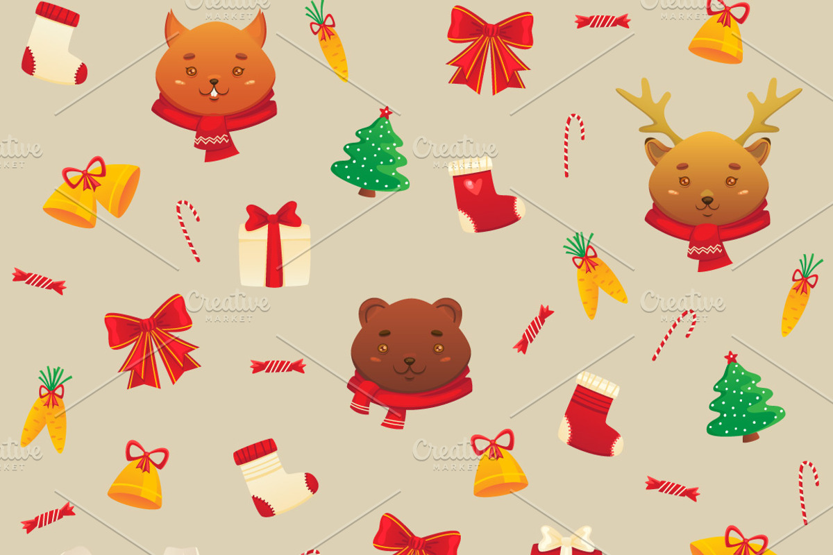 Set Christmas and New year's pattern preview 4