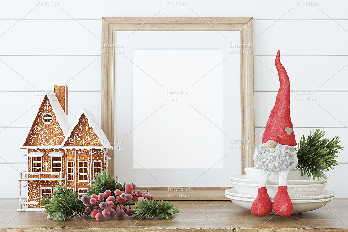 Christmas mockup., a Poster Template by MyHomeMockups (Photo 4 of 7)