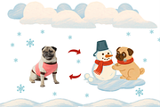 Cozy Winter Dogs Clipart – Hand, an Illustration by Yana_mide (Thumbnail 3 of 16)