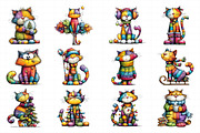 Rainbow Christmas Cat Cat Art, an Illustration by Daily.Designs (Thumbnail 5 of 5)