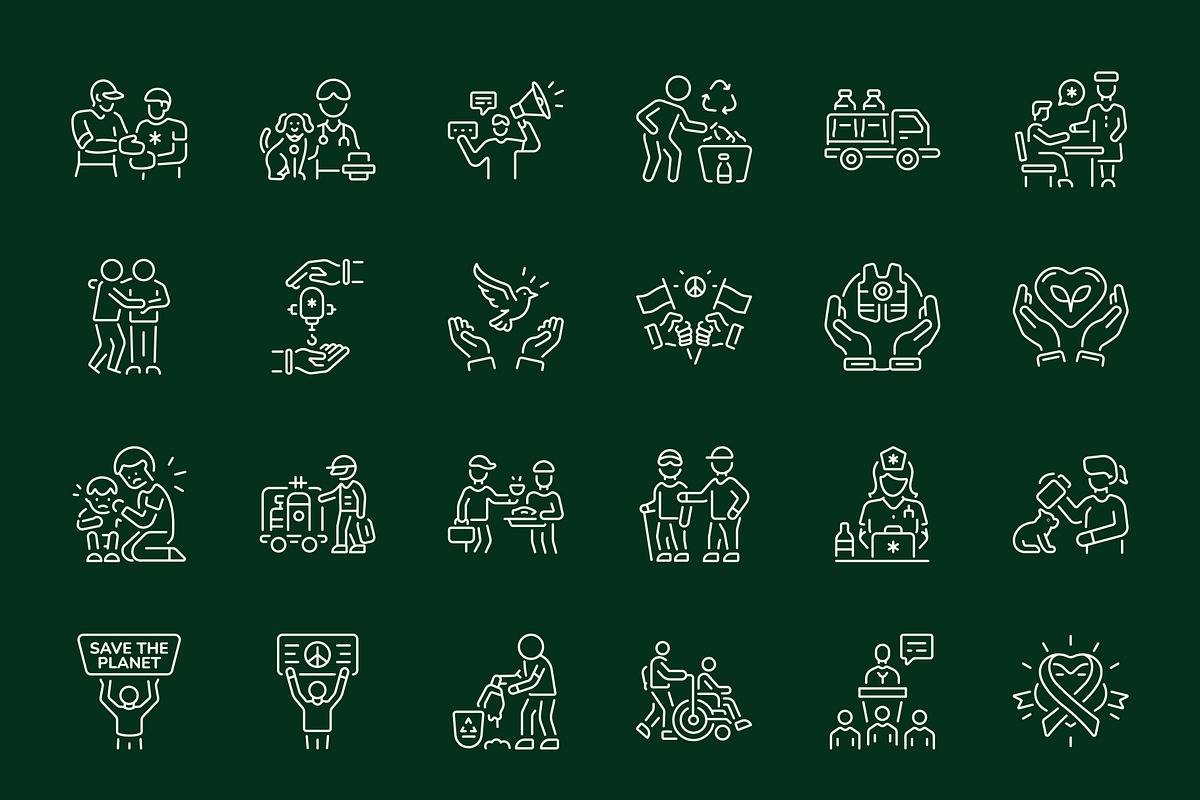Volunteer Icon Set