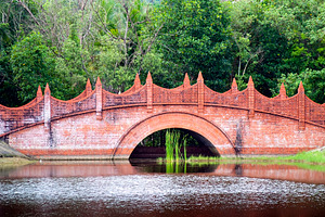 Classic Red Brick Bridge, an Architecture Photo by THP Creative