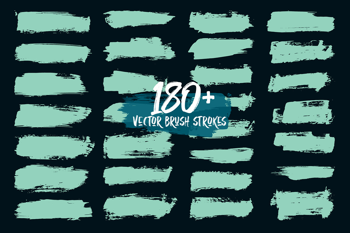 Set of Abstract Grunge Brush Strokes, a Brush Add-On by Warm Snow (Photo 1 of 6)