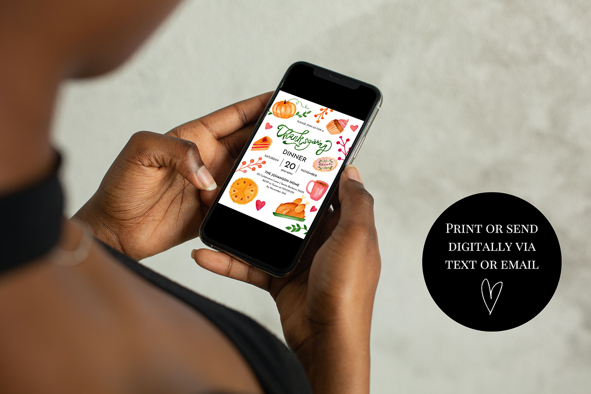 Editable Thanksgiving Invitation, an Invitation Template by ForeverPrint (Photo 4 of 8)