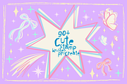Cute Stamp Brush Procreate, a Brush Add-On by CraftingOnSunday (Thumbnail 1 of 11)