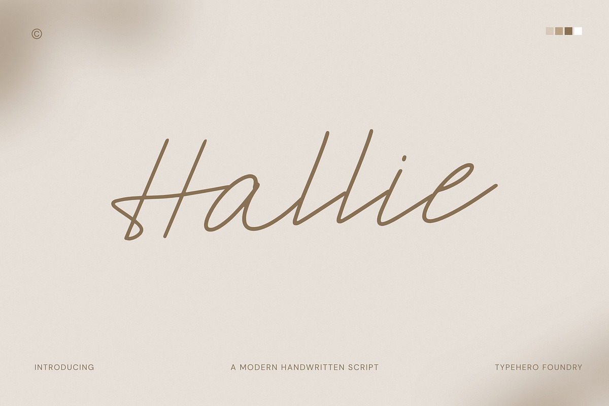 Hallie - Handwritten Script Font, a Script Font by ZAL STUDIO (Photo 1 of 8)