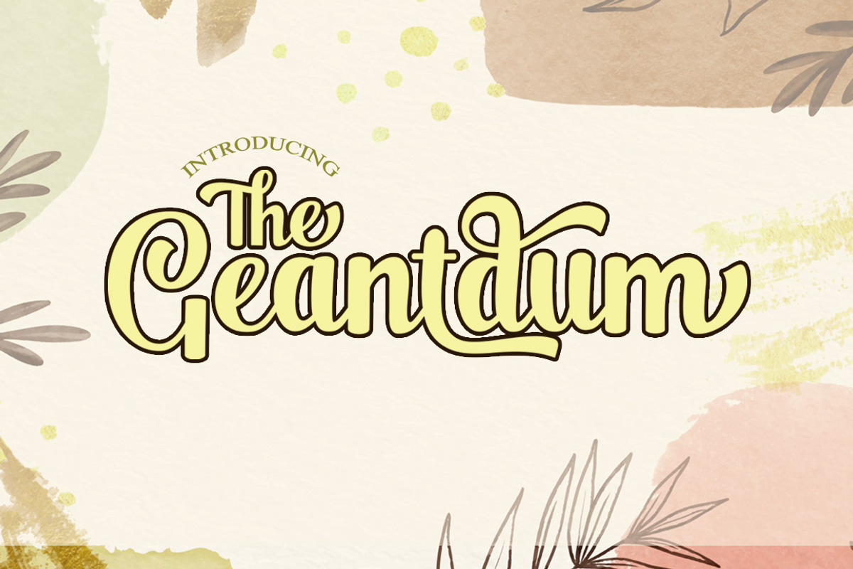 The Geantdum, a Script Font by josstype (Photo 1 of 6)