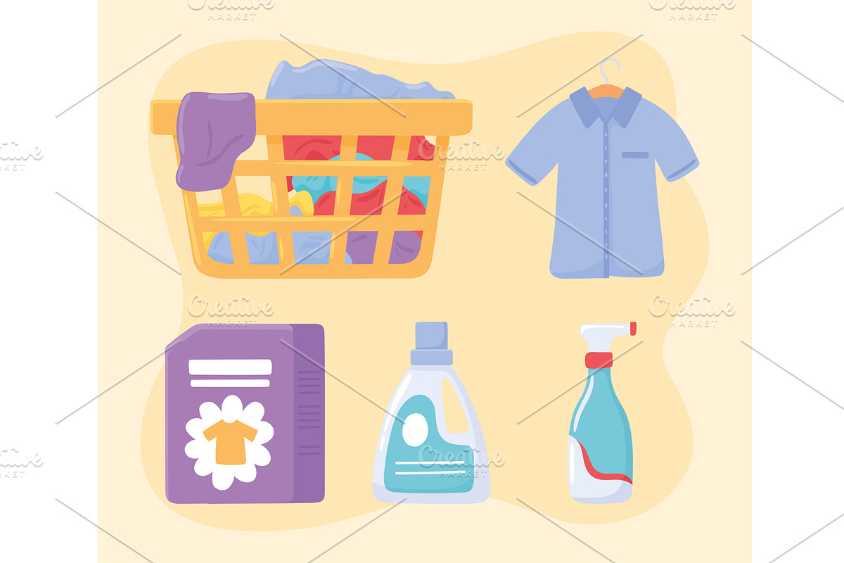 icon of laundry, an Illustration by studiogstock