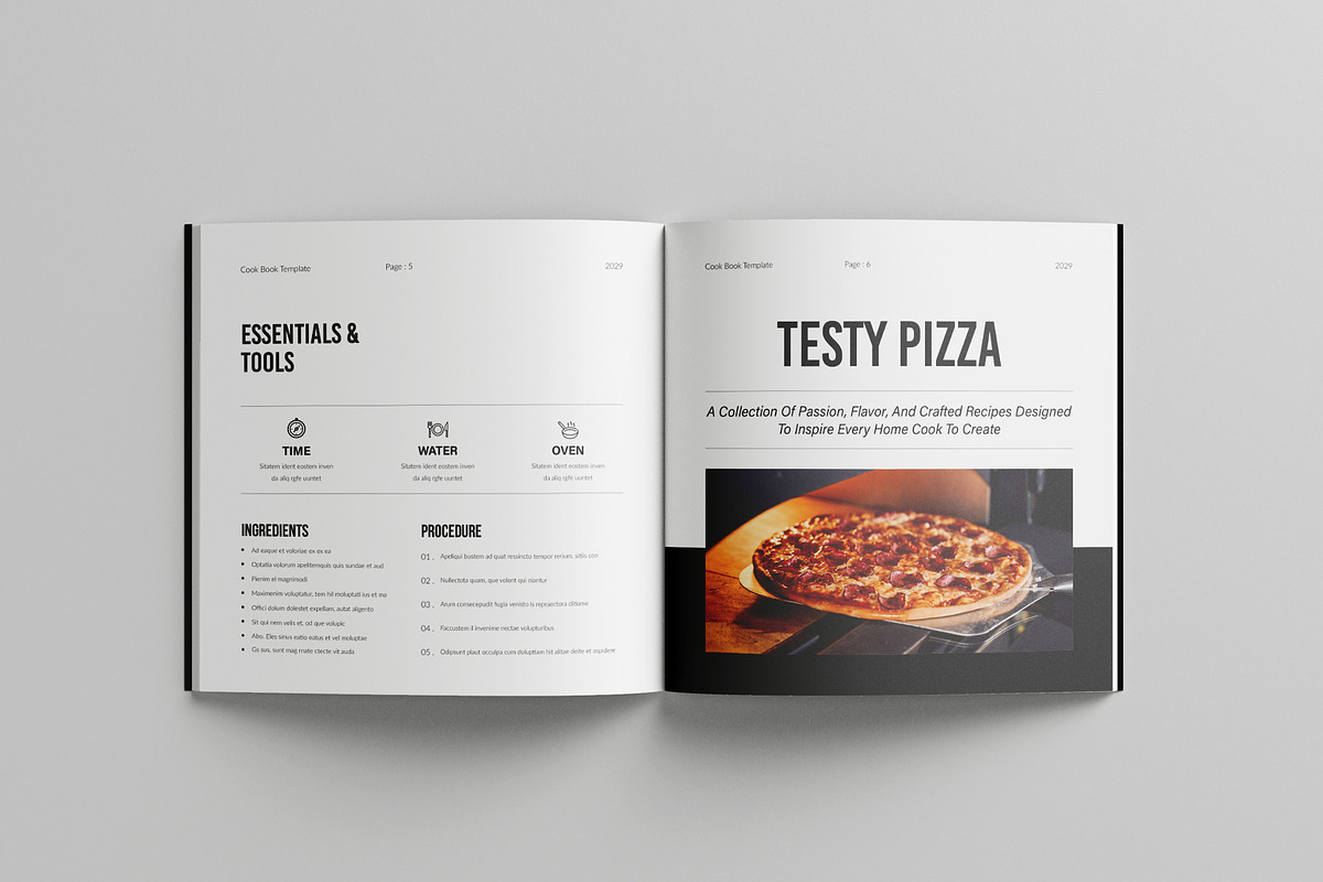 Cookbook Template | Square, a Brochure Template by Spark_Creative (Photo 4 of 13)
