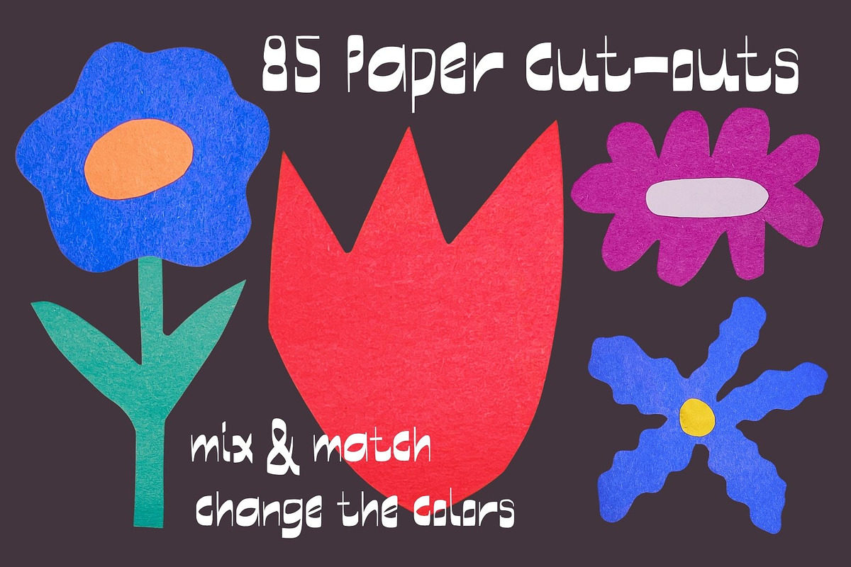 Paper Cut Out Shapes and Words, an Object Graphic by Eryn Rose Design (Photo 1 of 18)