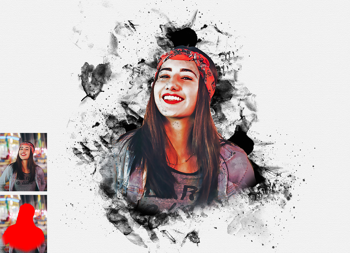 Ink Effect Photoshop Action Bundle, an Action Add-On by Studio Retouch (Photo 23 of 23)