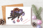 Christmas Vintage Vector Collection, a Seasonal Illustration by DiashaArt (Thumbnail 2 of 17)