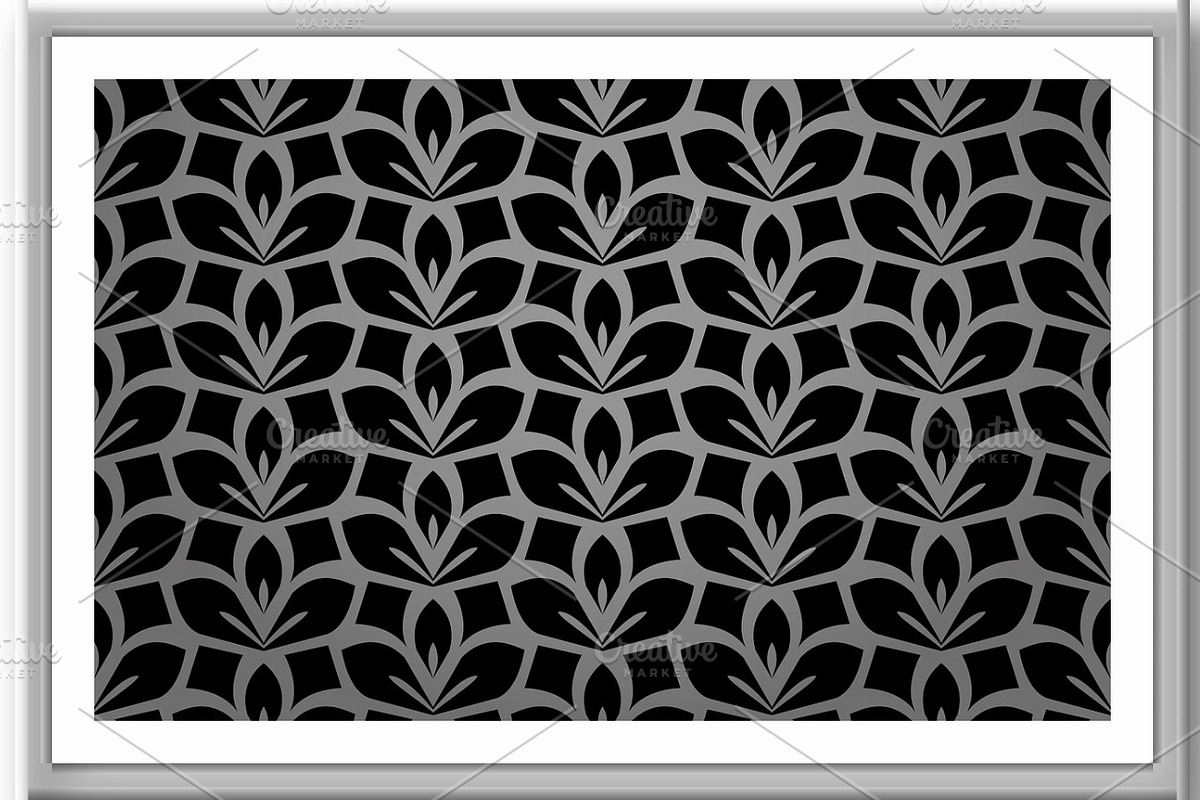 Flower geometric pattern. Seamless, a Decorative Illustration by RODINA (Photo 3 of 3)