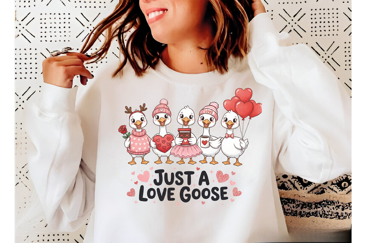 Valentine Goose, Funny Valentine, an Illustration by Designking (Photo 2 of 6)