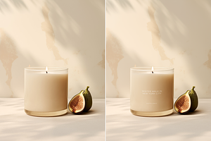 Glass Candle Jar Label Mockup