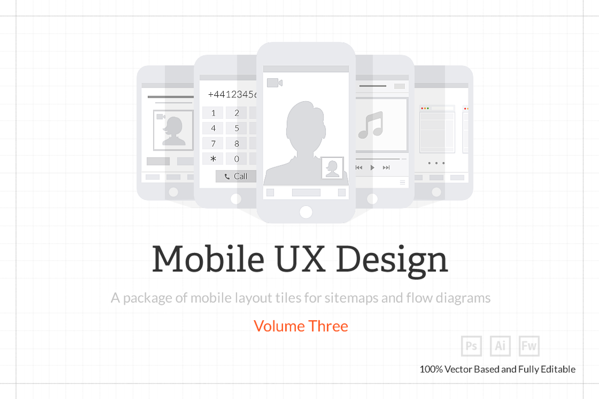 Mobile UX Design V3, a Device Mockup by firetuts (Photo 1 of 4)