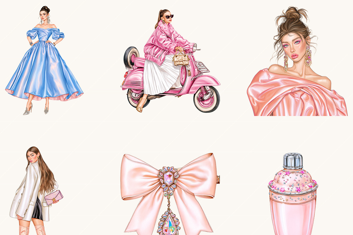Girls Night Out Clipart Bundle, a Person Illustration by BusyDaydesign (Photo 4 of 9)