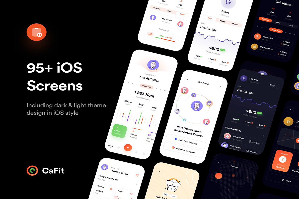 CaFit Fitness UI Kit, an UI Kit Template by Lumina_ui_ux202 (Photo 3 of 8)