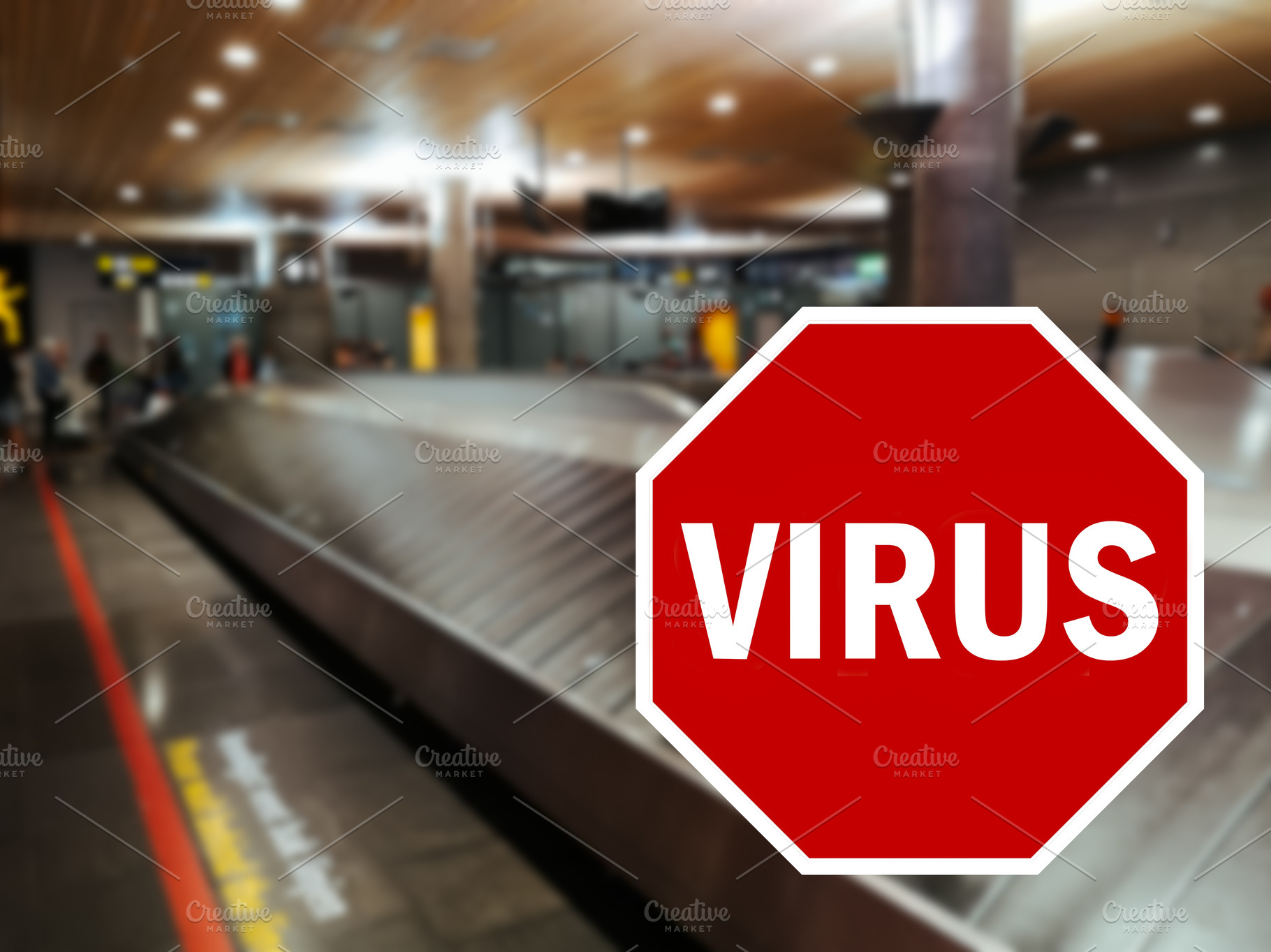 Stop wuhan coronavirus pandemic stock photo containing 2019-ncov and airplane, a Health & Medical Photo by Architect´s eye