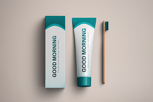 Minimalist Toothpaste Tube Mockup