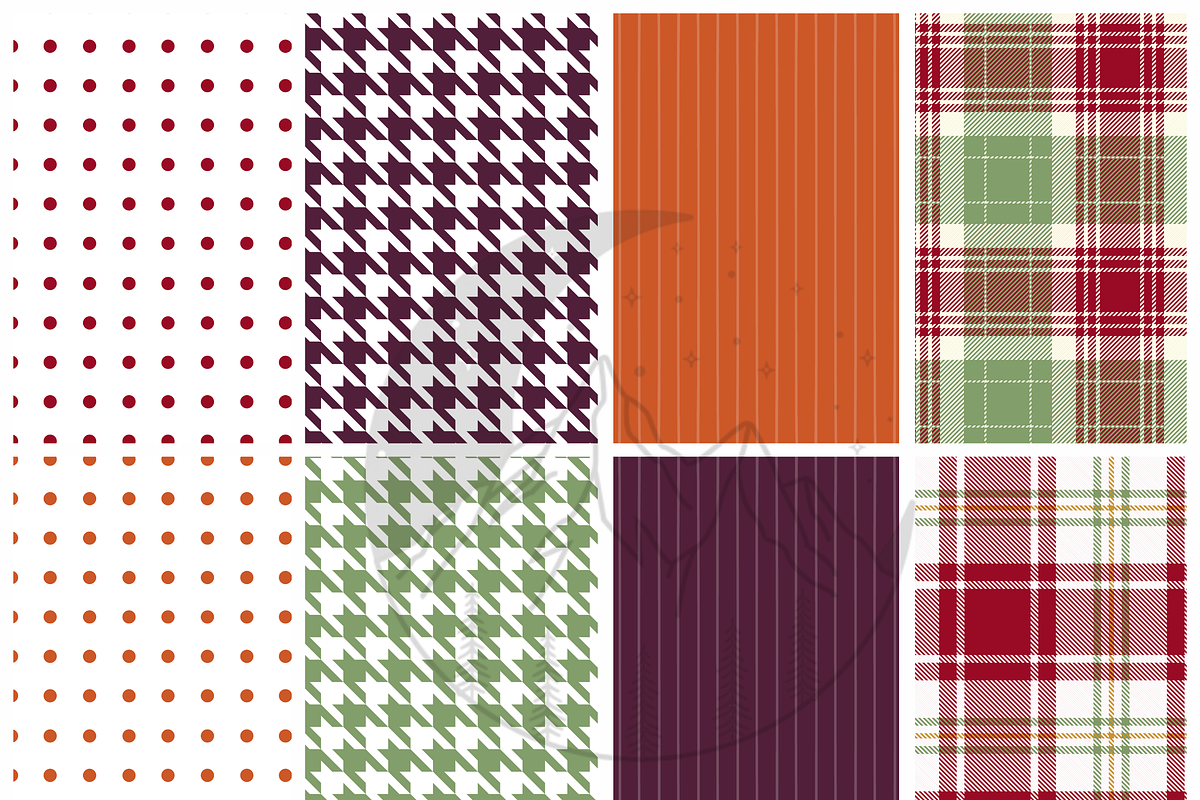 Fall Geometric Pattern Digital Paper, a Pattern Graphic by Paper ...