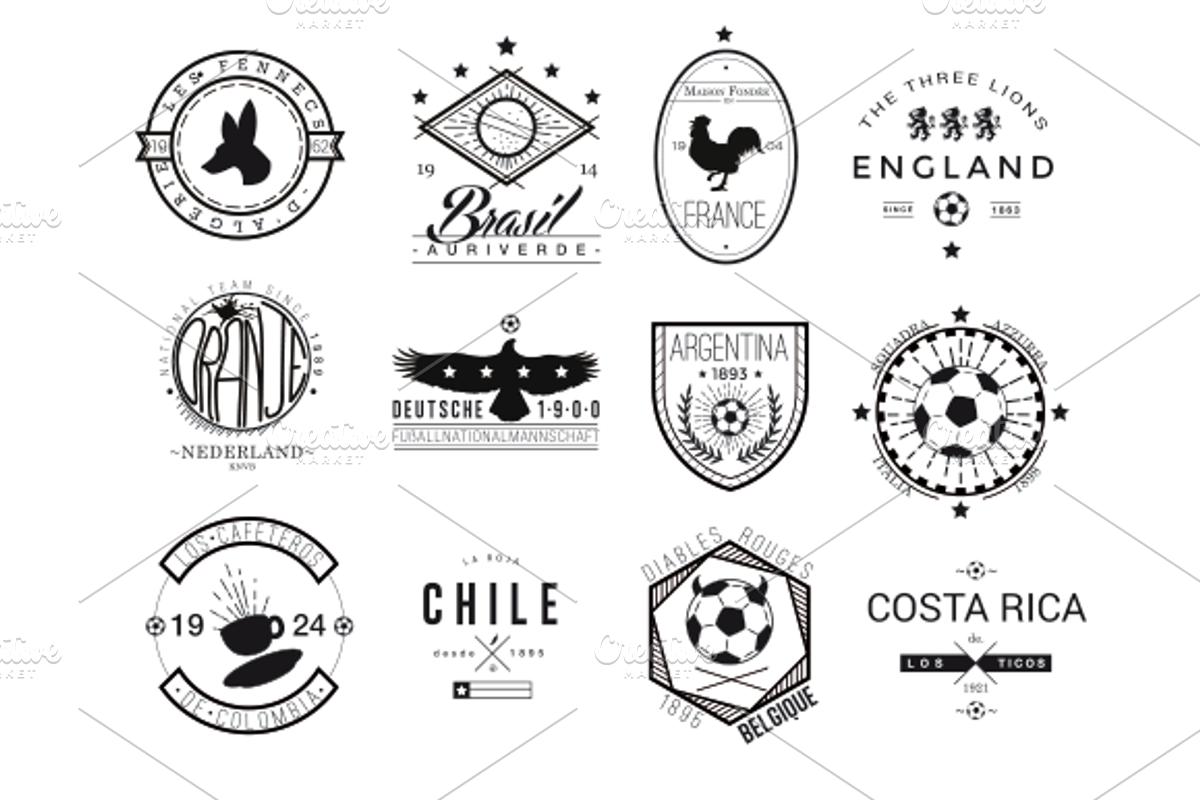 Football Teams vintage badges preview 4