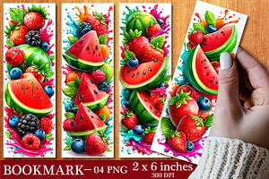 Watermelon Printable Bookmarks, an Illustration by SinaCreation