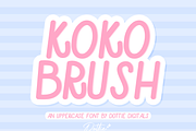 Koko Brush Font – Handwritten Sans, a Handwritten Font by Dottie Digitals (Thumbnail 1 of 3)