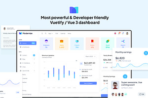Modernize Vuejs Admin Dashboard