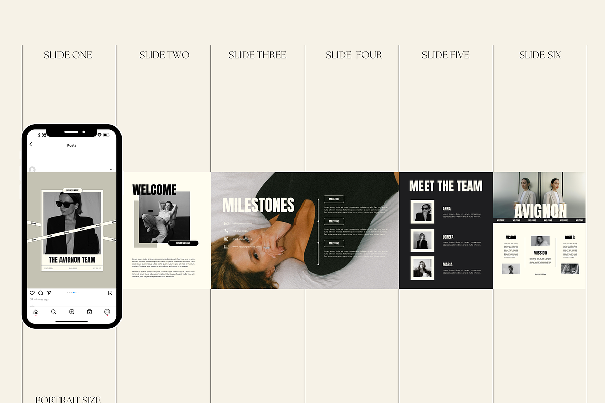 Modern Instagram Carousel Canva, a Social Media Template by Branding Babe Co. (Photo 6 of 9)