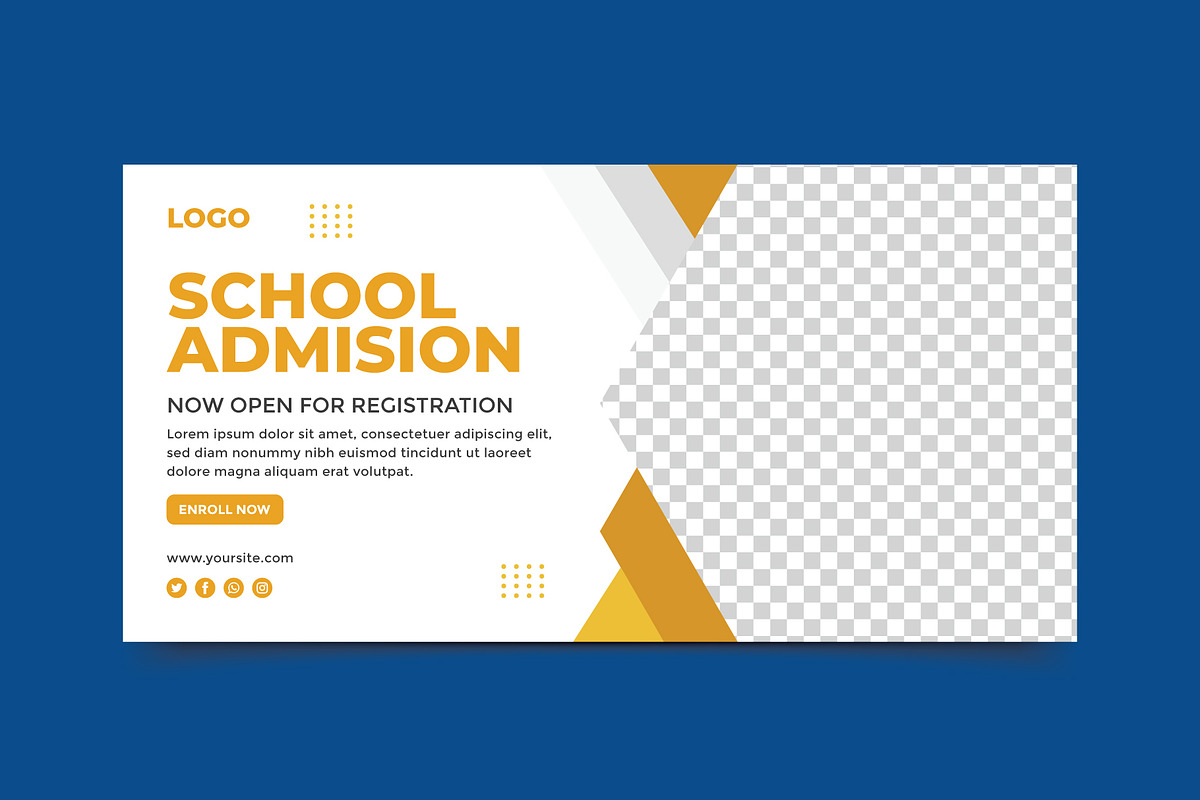 School Admission Banner Template, a Flyer Template by taieefbakshi (Photo 2 of 2)