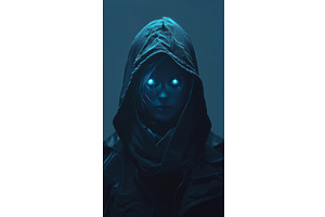 Mysterious Hooded Figure With